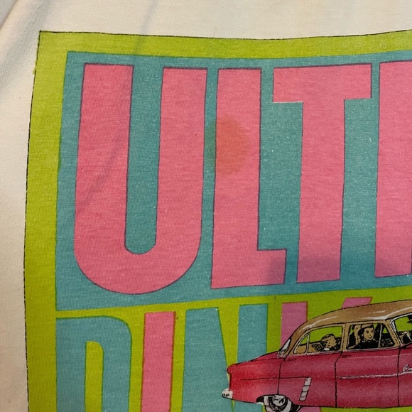 VTG Ultra Pink white graphic retro graphic oversized tee unisex sz XL (?) - Picture 12 of 12